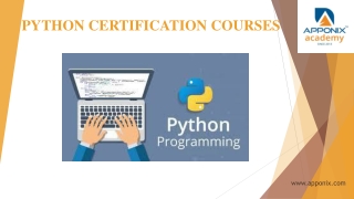 PYTHON CERTIFICATION COURSES