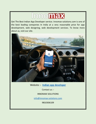 Indian App Developer | Innomax-solutions.com