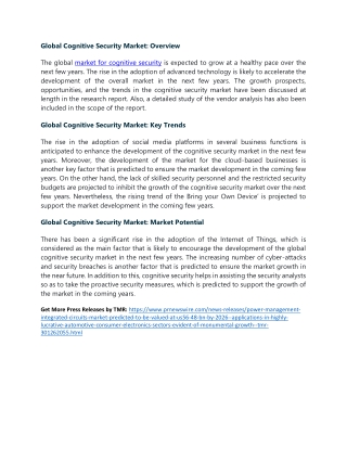 Cognitive Security Market