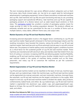 Cup Fill and Seal Machine Market