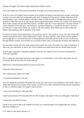 How to Explain seo marketing to a Five-Year-Old