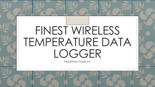 Finest Wireless temperature data logger | Marathon Products