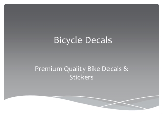 Peugeot Bike Decals - Standard Decal Sets