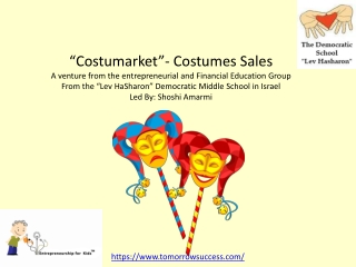 Costumes sales venture by middle school students in israel