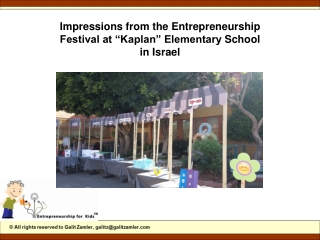 Entrepreneurship Festival at Elementary School in Israel
