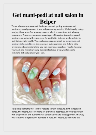 The best Nail salon in Belper