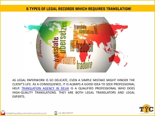 6 Types of Legal Records Which Requires Translation!