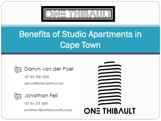 Benefits of Studio Apartments in Cape Town