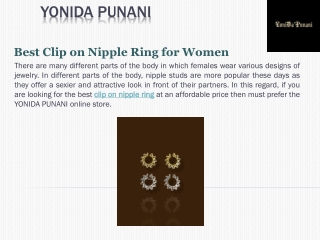 Best Clip on Nipple Ring for Women