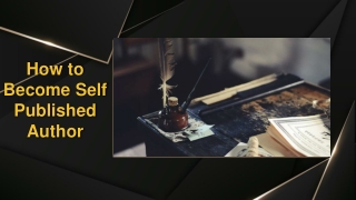 How to Become Self Published Author