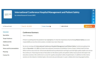 International Conference Hospital Management and Patient Safety