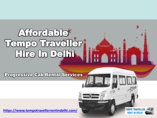 Affordable Tempo Traveller Hire In Delhi