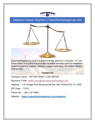 Adoption Lawyer Houston | Eatonfamilylawgroup.com