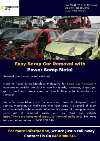 Easy Scrap Car Removal with Power Scrap Metal