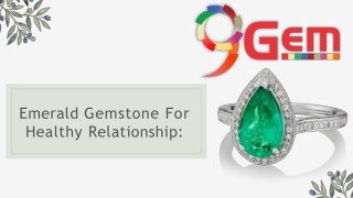 Emerald Gemstone For Healthy Relationship