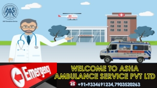 Get experienced Train Ambulance Service for any patient suffering from any disea