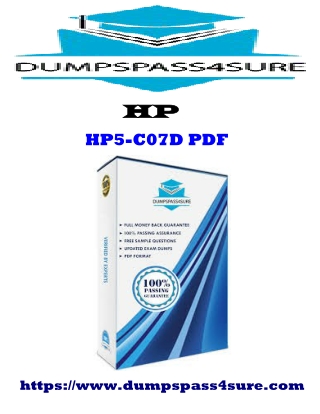 Up-to-Date HP Sales Certified Dumps Question Answers | Confirmed by Pass4sure HP