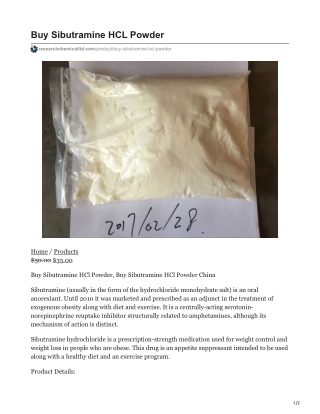 Sibutramine HCL Powder