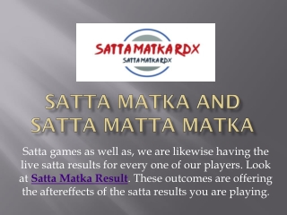 Satta Matka Top sattamatkardx.in Site