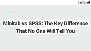 Minitab vs SPSS: The Key Difference That No One Will Tell You
