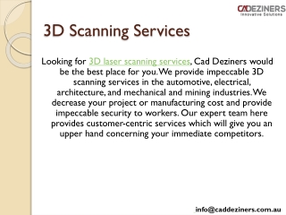 3D Scanning Services