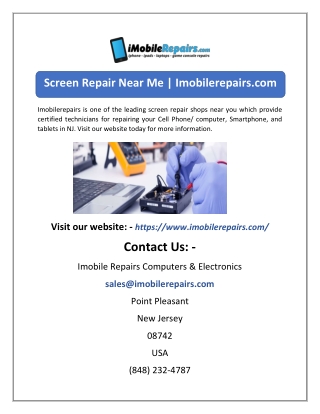 Screen Repair Near Me | Imobilerepairs.com