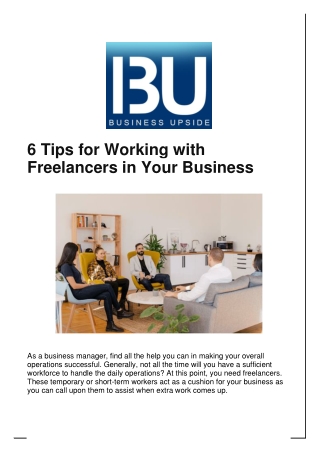 6 Tips for Working with Freelancers in Your Business