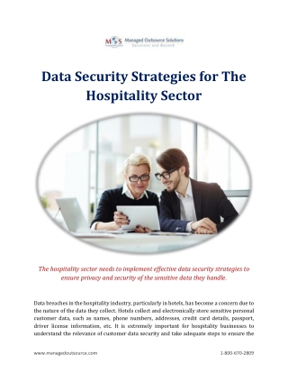 Data Security Strategies for The Hospitality Sector