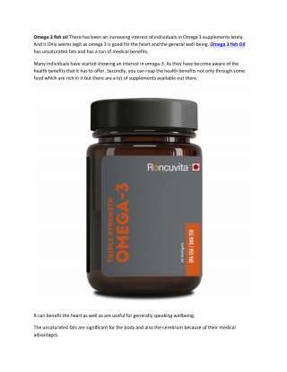 How to use Omega-3
