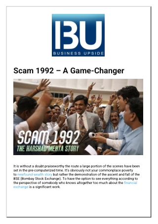 Scam 1992 A Game Changer