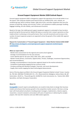 Ground Support Equipment - Global Market Outlook (2020-2028)