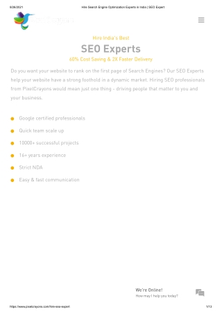 Hire Search Engine Optimization Experts in India | SEO Experts