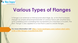 Various Types of Flanges