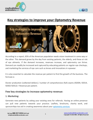 Key strategies to improve your Optometry Revenue