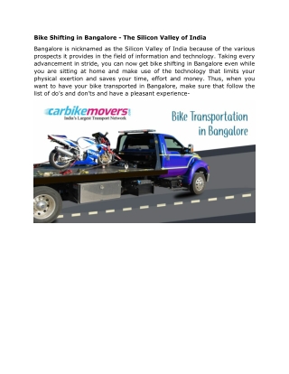 Bike Shifting in Bangalore-offsite PDF