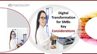 Digital Transformation for SMBs – Key Considerations