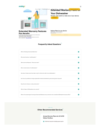 Dishwasher Extended Warranty and Damage Protection Plans