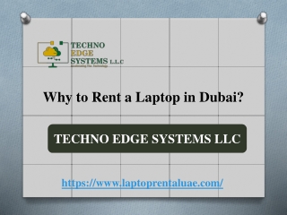 Why to Rent a Laptop in Dubai?