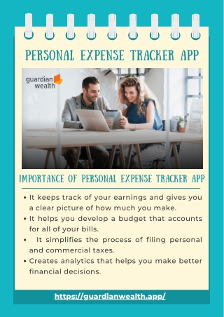 Personal Expense Tracker App | Helps You Save More | GuardianWealth