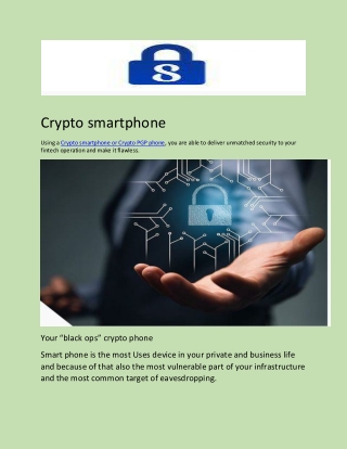 Crypto smartphone