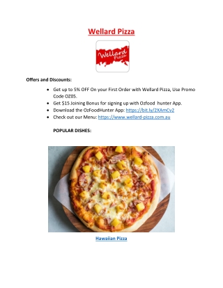 5% off - Wellard Pizza Menu Kwinana, WA