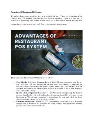 Advantages Of Restaurant POS System-converted