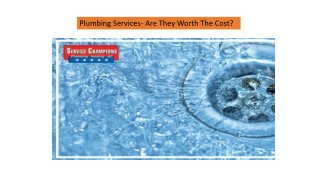 Plumbing Services- Are They Worth The Cost