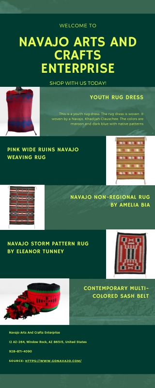 Purchase Navajo Rugs at Navajo Arts And Crafts Enterprise