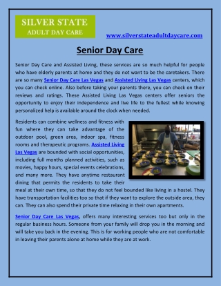 Senior Day Care