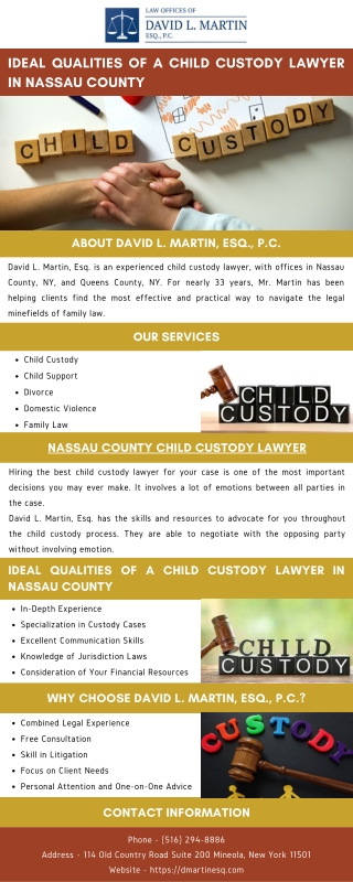 Ideal Qualities of a Child Custody Lawyer in Nassau County