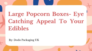 Large Popcorn Boxes- Eye Catching Appeal To Your Edibles