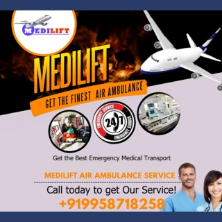 Always Choose the Finest Commercial Air Ambulance Service in Varanasi with Vital Care by Medilift