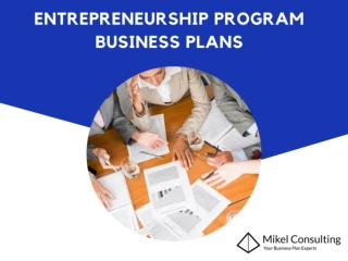 Entrepreneurship Program Business Plans