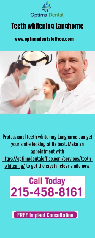 Teeth whitening Langhorne - optimadentaloffice.com